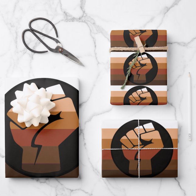 Leute mit farbigem (POC) Stolz Geschenkpapier Set (Vorderseite)
