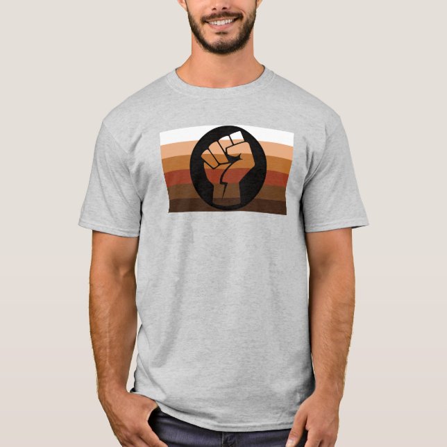 Leute mit farbigem (POC) Stolz T-Shirt (Vorderseite)