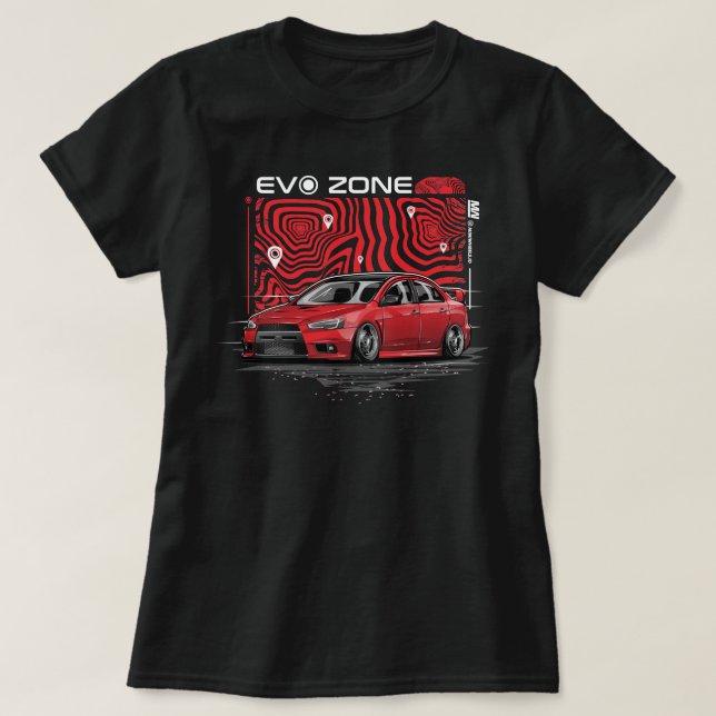Leute nennen mich Red Lancer Evolution X Stance T-Shirt (Design vorne)