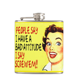 Leute sagen, dass ich eine schlechte Haltung Flachmann