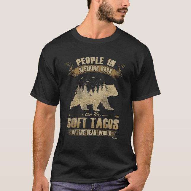 Leute Schlafsack Shirt Funny Camper Geschenk T (Vorderseite)