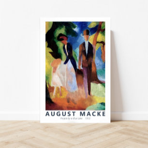 Leute von einem Blue Lake 1913 von August Macke Po Poster