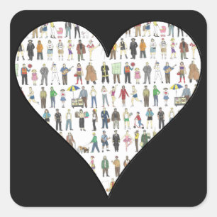 Leute von NYC Black Heart New York Stickers