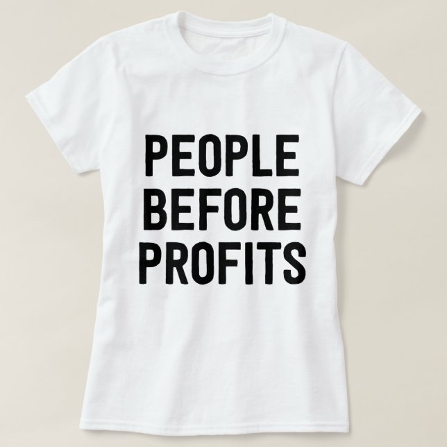 Leute vor Gewinnen T-Shirt (Design vorne)