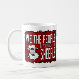 Leute wachen Sheeple auf Tasse
