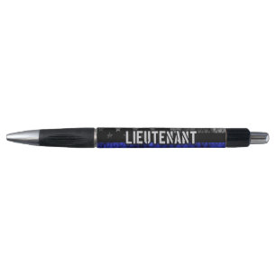 Leutenant Thin Blue Line Distressive Flag Kugelschreiber