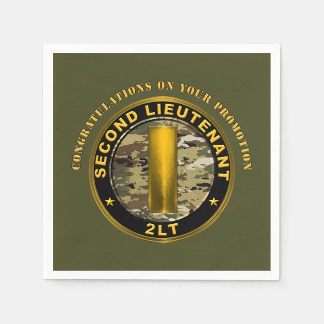 Leutnant 2LT Beförderung   Serviette (Vorderseite)