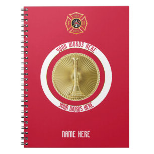 Leutnant Fireman 2 Bugle Custom Notebook Notizblock