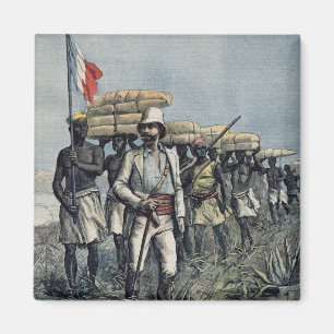 Leutnant Mizon auf seiner Dienstreise 1892 Magnet