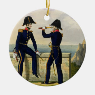 Leutnants, überziehen 1 'vom Kostüm des Keramik Ornament