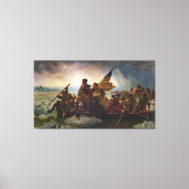 Leutze Washington Crossing Delaware Malerei Leinwanddruck (Vorderseite)