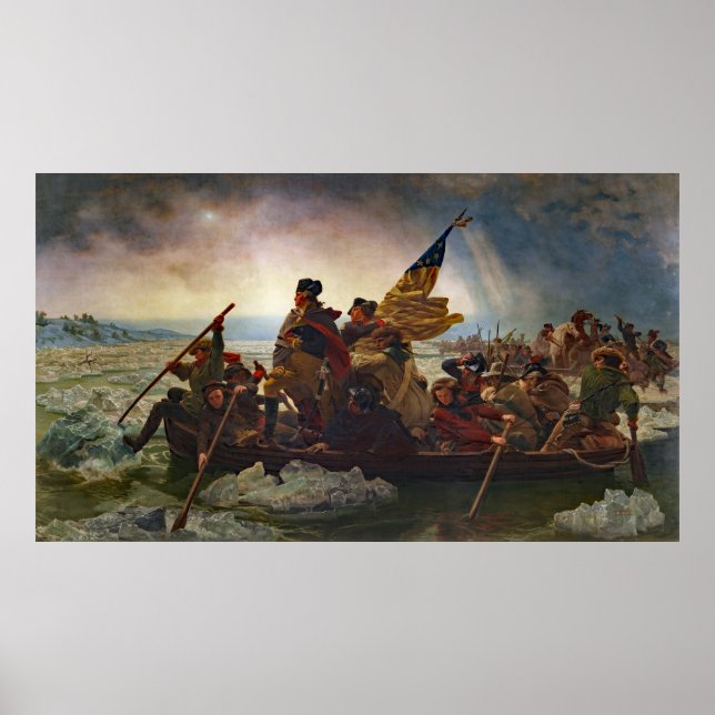 Leutze Washington Crossing Delaware Malerei Poster (Vorne)