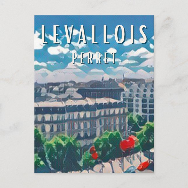 Levallois Perret Foto Vintage Postkarte (Vorderseite)