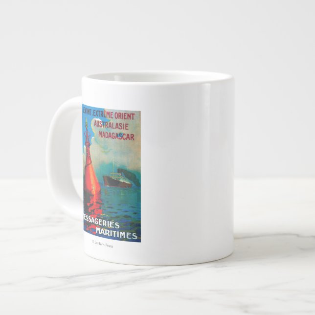 Levant Extreme Orient Vintag PosterEurope Jumbo-Tasse (Vorderseite Links)