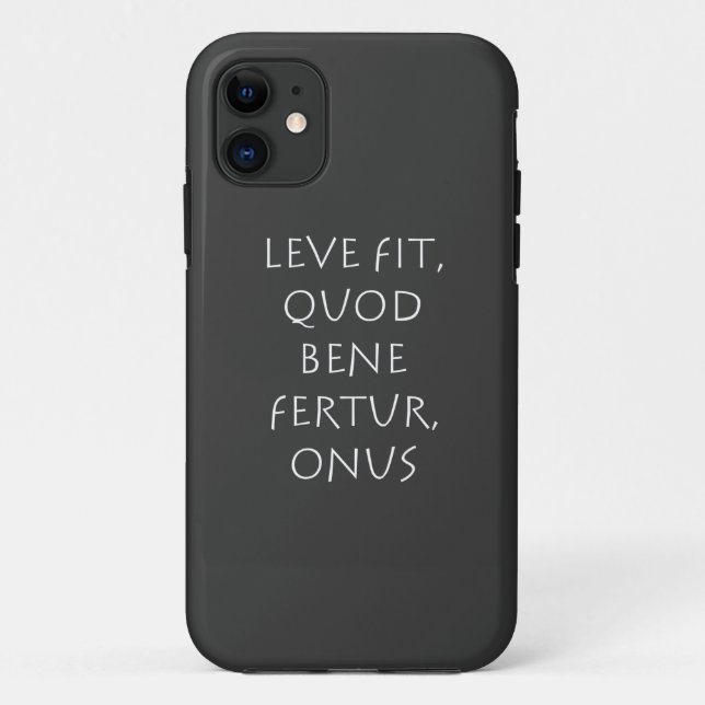 Leve fit quod bene fertur onus Case-Mate iPhone hülle (Rückseite)