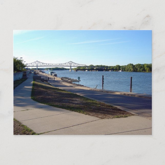 Levee - Winona, MN Postkarte (Vorderseite)
