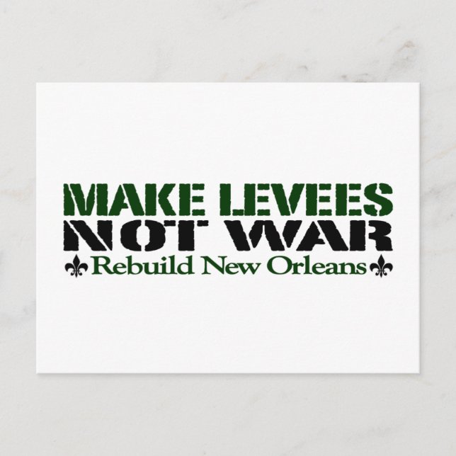 Levees statt Krieg Postkarte (Vorderseite)
