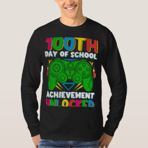 Level 100 Day of School Unlock Gamer 100. Tage T-Shirt