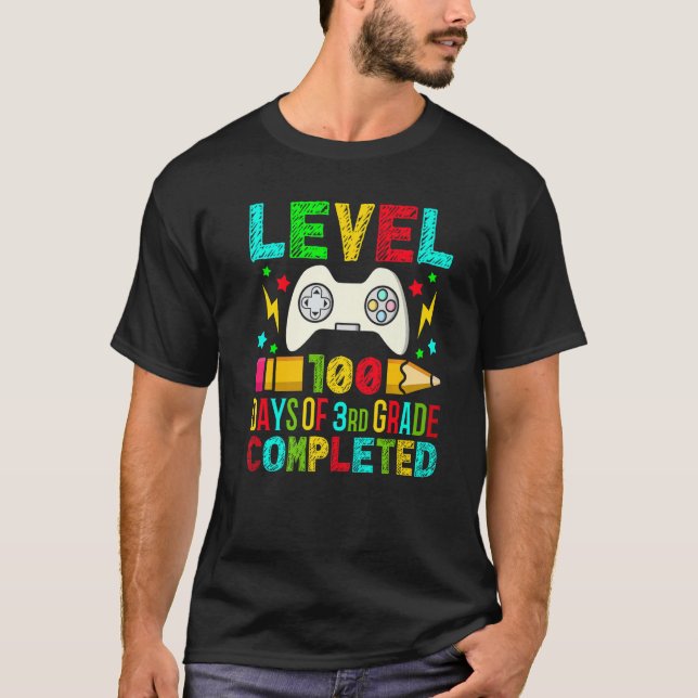 Level 100 Days 3rd Grade Completed Primary School  T-Shirt (Vorderseite)