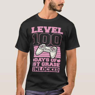 Level 100 Days of 1st Grade Unlocked Video Games G T-Shirt
