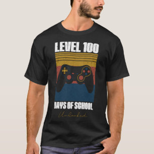 Level 100 Days of School 100 Day Video Gamer T-Shirt