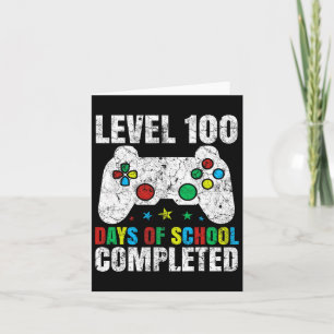 Level 100 Days of School abgeschlossen Video Gamer Karte