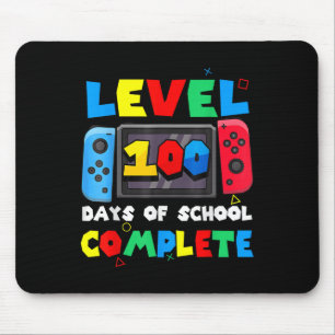Level 100 Days of School Complete Gamer Video Game Mousepad