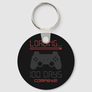 Level 100 Days of School Complete Gamer Video Game Schlüsselanhänger