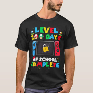 Level 100 Days of School Complete Gamer Video Game T-Shirt