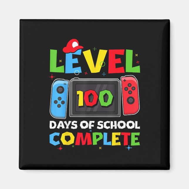 Level 100 Days of School Complete Video Game 100. Magnet (Vorne)