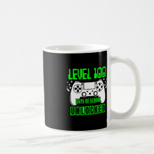 Level 100 Days of School Uncked Video Games Boys Kaffeetasse