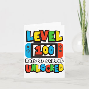 Level 100 Days of School Uncked Video Games Boys Karte
