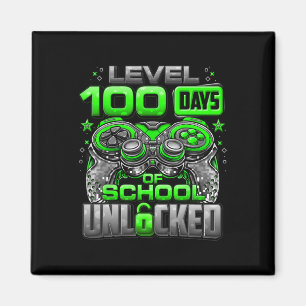 Level 100 Days of School Unlock Boys 100. Magnet