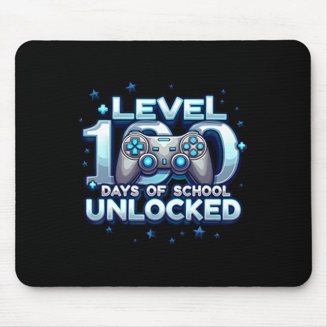 Level 100 Days of School Unlock Boys 100. Mousepad (Vorne)
