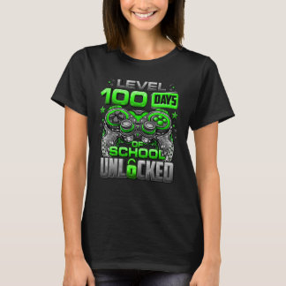 Level 100 Days of School Unlock Boys 100. T-Shirt