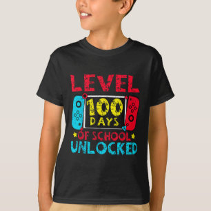 Level 100 Days of School Unlock Boys 100. T-Shirt