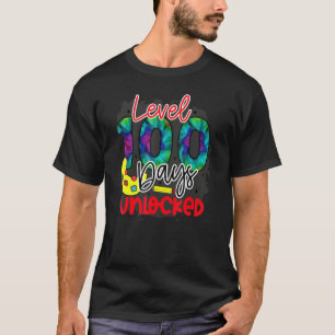 Level 100 Days of School Unlock Boys Kinder 100. T-Shirt