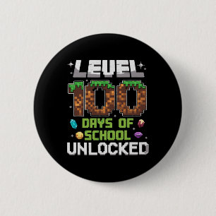 Level 100 Days of School Unlock Gamer Boy Kinder 1 Button