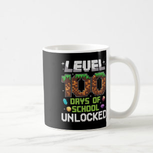 Level 100 Days of School Unlock Gamer Boy Kinder 1 Kaffeetasse