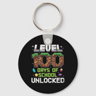 Level 100 Days of School Unlock Gamer Boy Kinder 1 Schlüsselanhänger