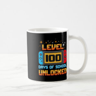 Level 100 Days of School Unlock Gamer Boys Fun 1 Kaffeetasse