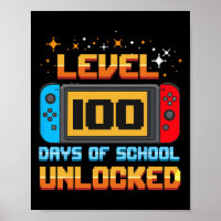 Level 100 Days of School Unlock Gamer Boys Fun 1