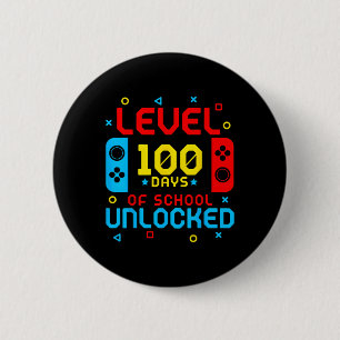 Level 100 Days of School Unlock Gamer Video Game Button