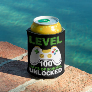 Level 100 Days of School Unlock Gamer Video Game Dosenkühler
