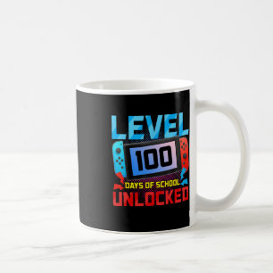 Level 100 Days of School Unlock Gamer Video Game Kaffeetasse