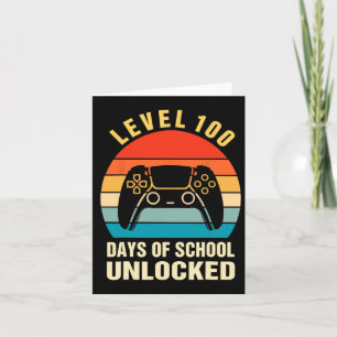 Level 100 Days of School Unlock Gamer Video Game Karte
