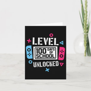 Level 100 Days of School Unlock Gamer Video Game Karte