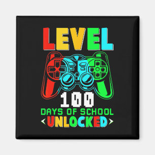 Level 100 Days of School Unlock Gamer Video Game Magnet