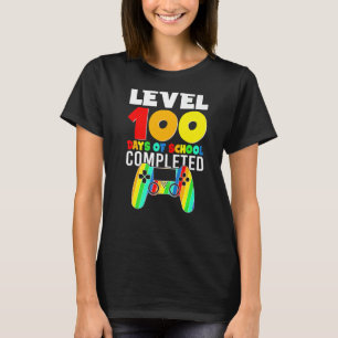 Level 100 Days of School Unlock Gamer Video Game T-Shirt