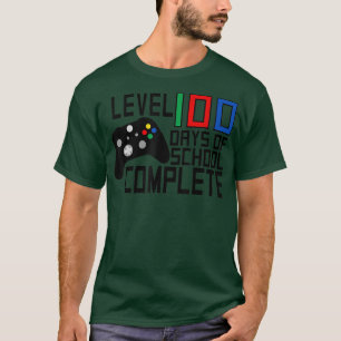 Level 100 Days of School Unlock Gamer Video Game T-Shirt